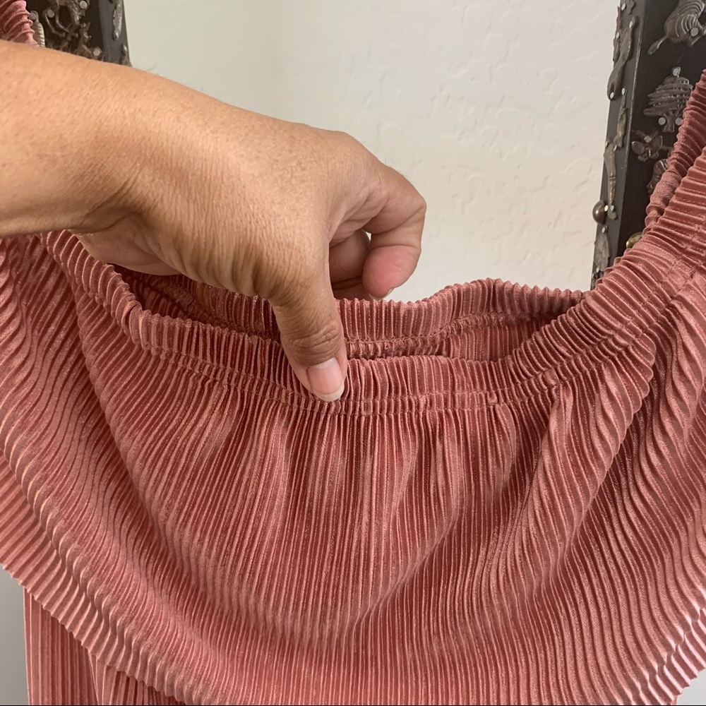 a.n.a. Pleated Pink Blouse - Picture 4 of 6